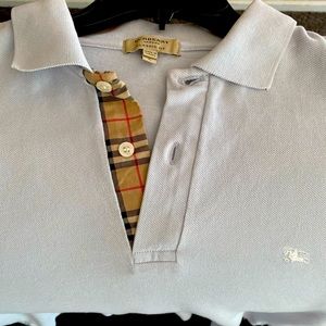 Burberry Men’s Polo Shirt Large, Powder Blue